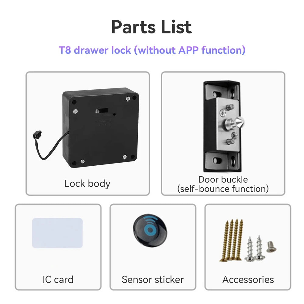 Smart Electronic Fingerprint Drawer Locks Biometric Keyless Furniture Cabinet Wardrobe Security Protection Fingerprint Locks